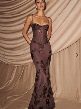 Babyboo Nefertiti Maxi Dress - Plum Brown